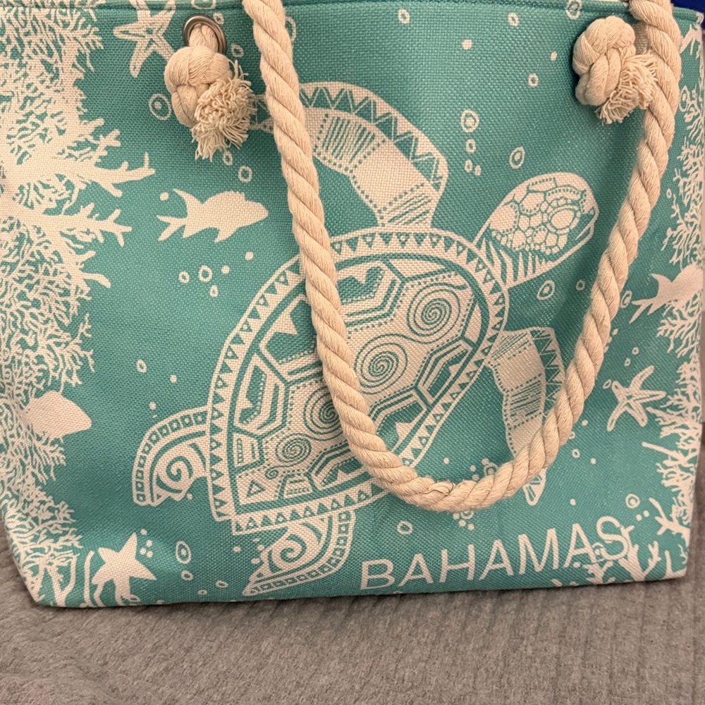 Bahamas Aqua Beach Tote Bag
